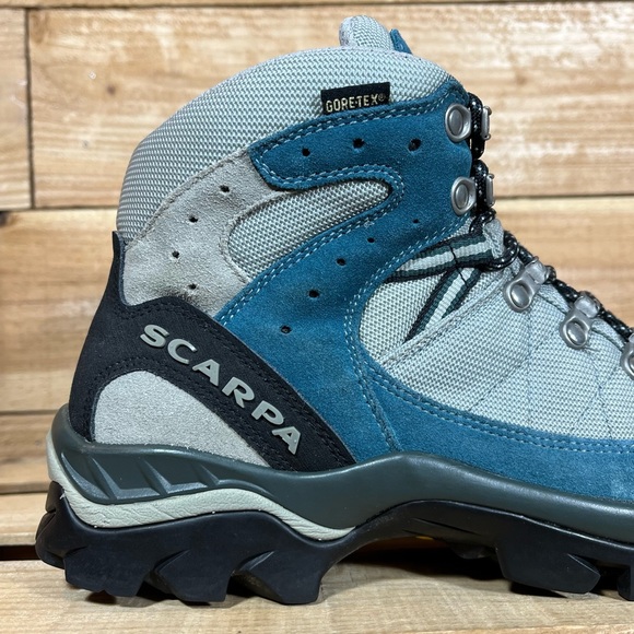 SCARPA Kailash Goretex Hiking Boot, Womens 6.5, Grey & Blue Suede - Picture 4 of 14